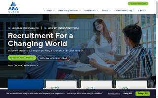 ABA Search & Staffing website