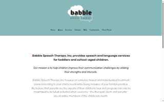 Babble Speech Therapy website