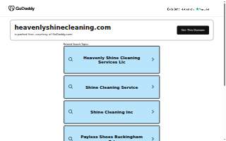 Heavenly Shine Cleaning website