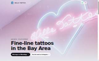 Hello Tattoo of San Mateo website