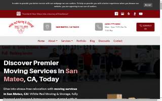 White Red Moving & Storage website