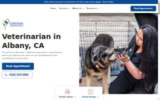 Codornices Veterinary Clinic website