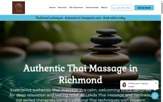 Lekda Thai Massage and Wellness website