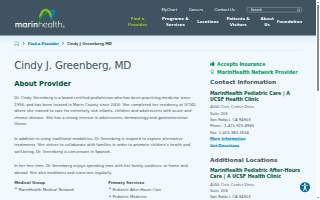 Cindy J. Greenberg, MD website