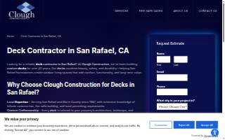 Clough Construction of San Rafael website