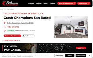 Crash Champions Collision Repair San Rafael website