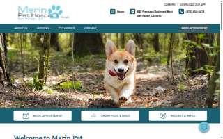 Marin Pet Hospital website