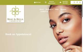 Beau & Bella - A Modern Day Spa website