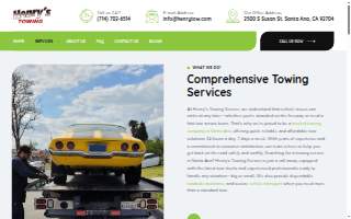 Henry's Towing Service website