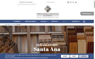 Hernandez Wholesale Flooring website