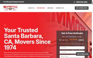 Mammoth Moving & Storage website