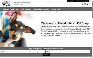 Montecito Pet Shop website