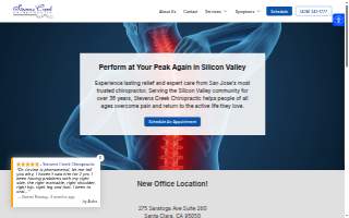 Stevens Creek Chiropractic of Santa Clara website