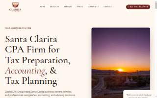 Clarita CPA Group website
