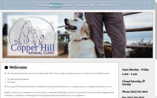 Copper Hill Animal Clinic website