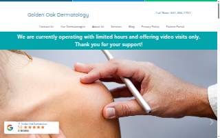 Golden Oak Dermatology website
