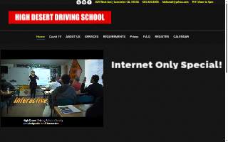 High Desert Driving School of Santa Clarita website