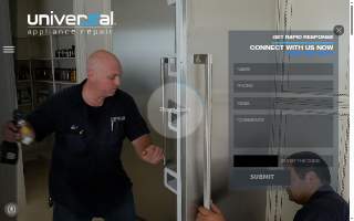 Universal Appliance Repair website