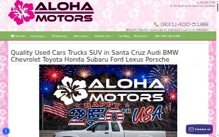 Aloha Motors website