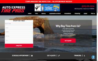 Auto Express Tire Pros website