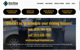 Sterling Driving School website