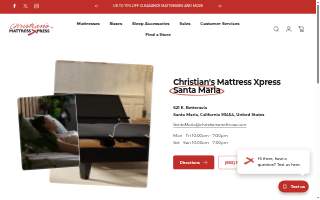 Christian's Mattress Xpress Santa Maria website