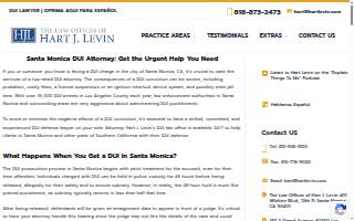 Hart J. Levin - Santa Monica DUI Lawyers website