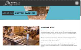 Heredia's Custom Cabinets website