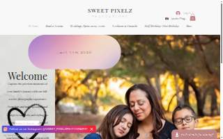 Sweet Pixelz Photography website