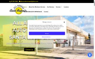 All Around Auto Repair website