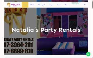 Natalia's Party Rentals website