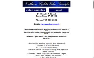 Northern Lights Video Transfer website