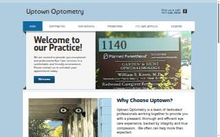 Uptown Optometry website