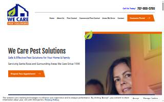 We Care Pest Solutions of Santa Rosa website
