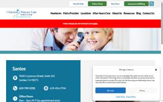 Children's Primary Care Medical Group Santee website