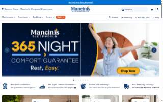 Mancini's Sleepworld Saratoga website