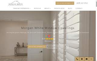 Morgan White Window Coverings website