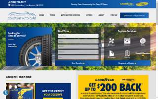 Coastline Auto Care website