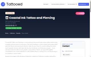 Coastal Ink Tattoo website