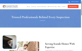 Coastal Pacific Home Inspection Services website