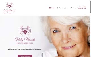 Holy Hands Private Home Care website
