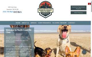 North Coast Pet Clinic website