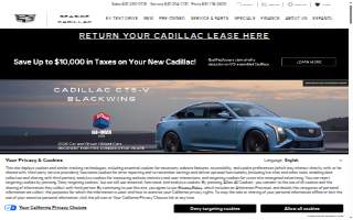 Seaside Cadillac website