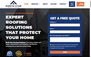 North Star Roofing Solutions website