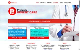 Premium Urgent Care website