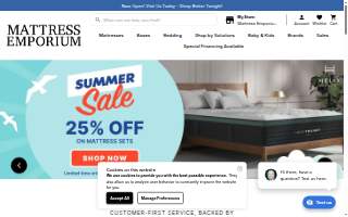 Mattress Emporium website