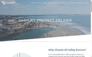 All Valley Escrow website