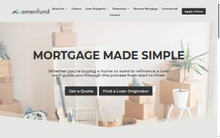 Amerifund Home Loans website