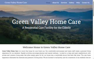 Green Valley Home Care website