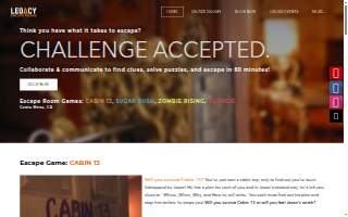 Legacy Escape Rooms website